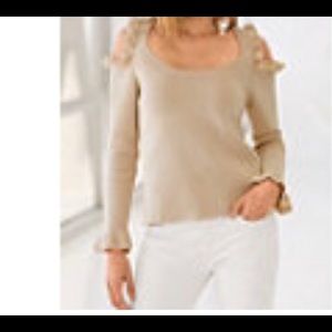 Sexy Cut Out Shoulder Boutique Sweater